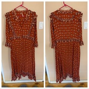 Free People Calico Skies Midi Dress